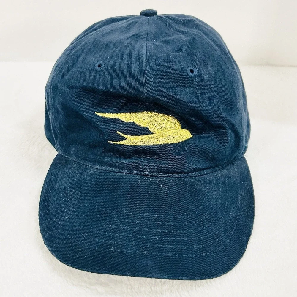 Martell Cognac Seagram Logo Hat Cap Adjustable Strapback‎ Blue Outdoors Workwear - Picture 2 of 6